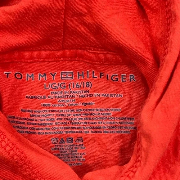 Tommy Hilfiger boys Vibrant ombre long sleeve hooded top size L - Picture 2 of 3